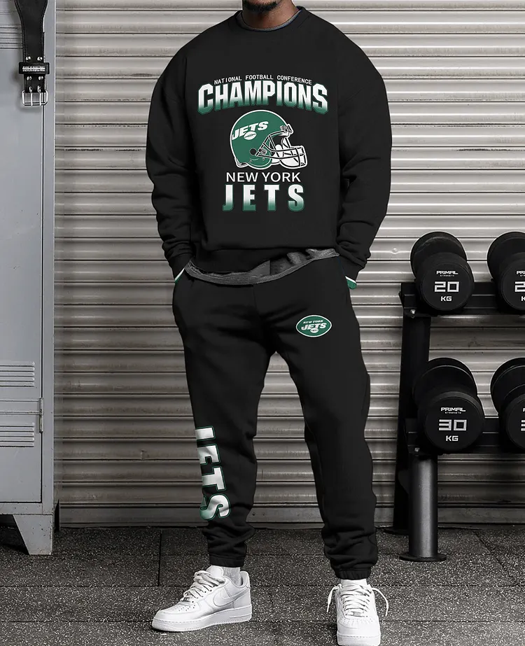 New York Jets 3D sweatsuit and sweatpants 2 piece outfits