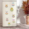 8Pcs pâques lapin-bricolage autocollant aimant