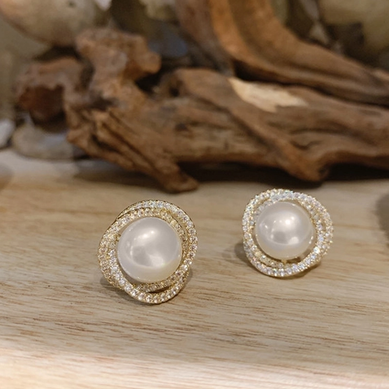 1 Pair Hawaiian Vacation Beach Flower Inlay Alloy Copper Zircon Drop Earrings Ear Studs