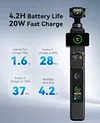 Compatible with DJI OSMO Pocket 3 handheld gimbal, smart fast charging, long battery life, action camera accessory