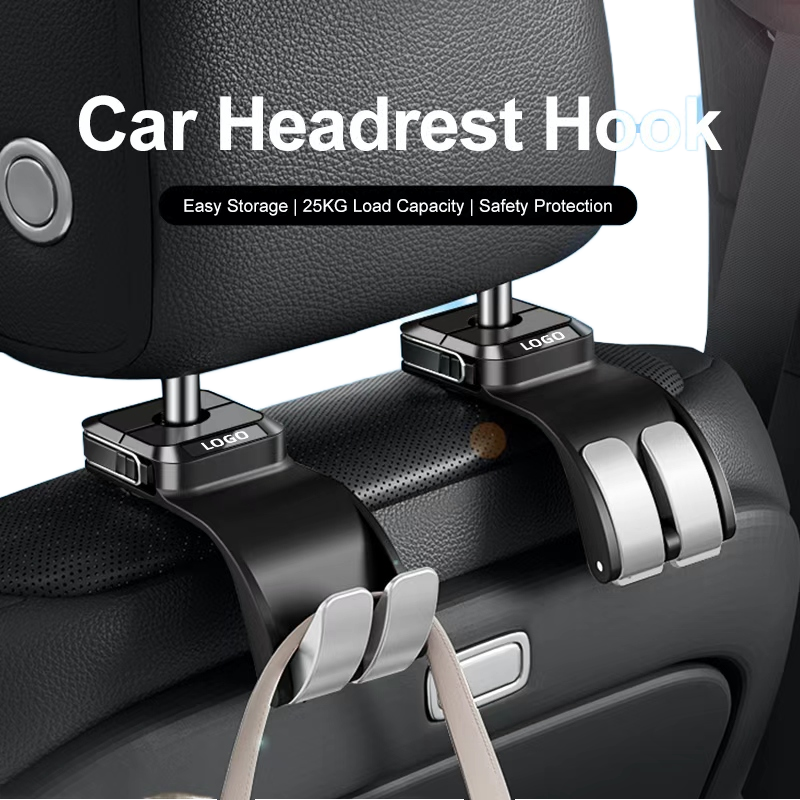 Car back seat storage hook for handbags and grocery bags