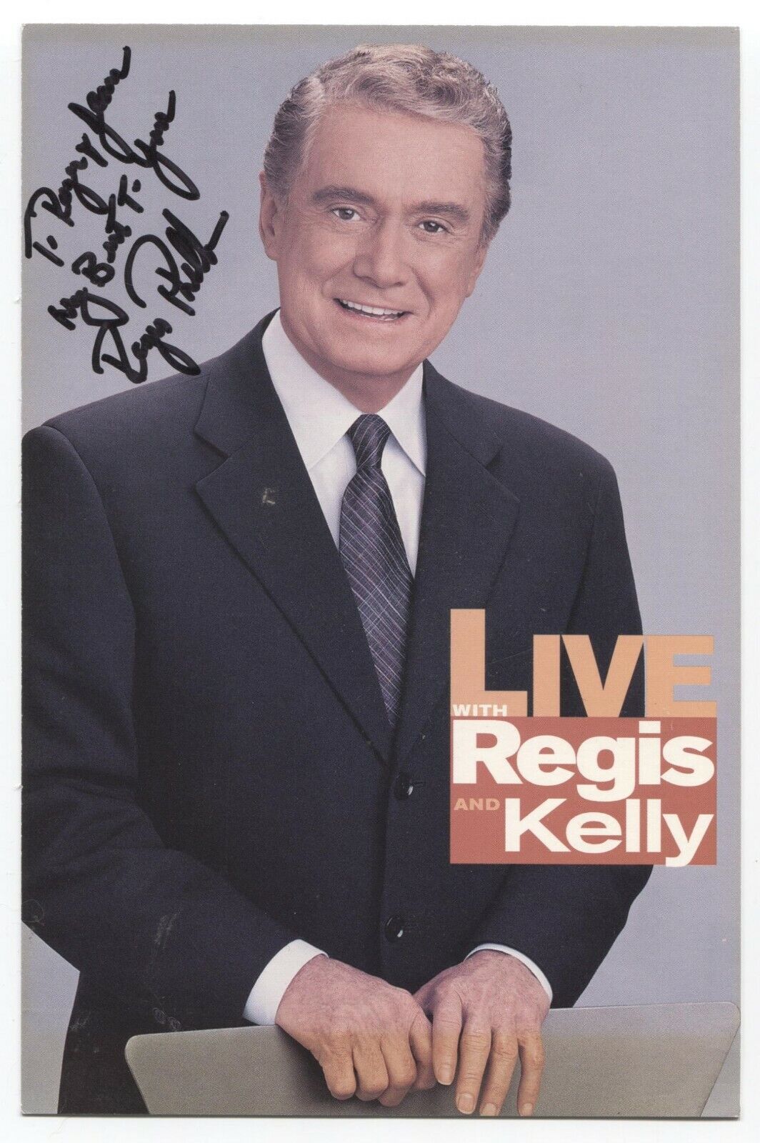 Regis Philbin Signed Photo Poster painting Autographed Signature Regis and Kelly Live