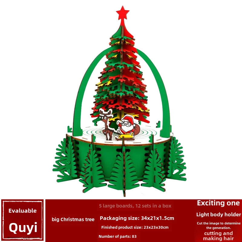 Stall Supply Children’s Wooden 3D Puzzle Adult Puzzle Christmas Building Handmade Educational Model Toy