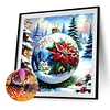 (40*40cm)Christmas Poinsettia Ball - Full Round Drill Diamond Painting