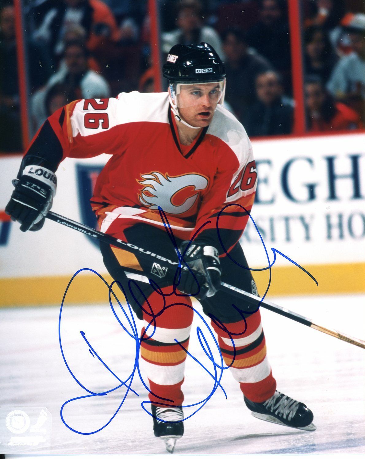 Robert Reichel 8x10 color Photo Poster painting Calgary Flames#S213