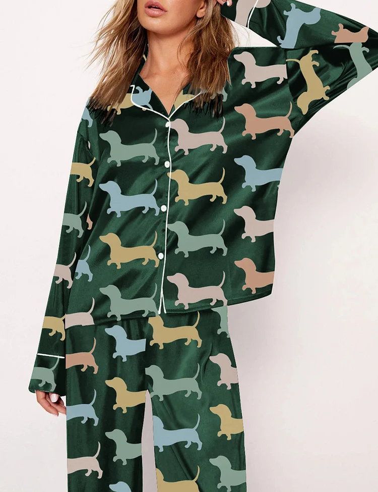 Women's Dachshund Cute Dog Pajama Set