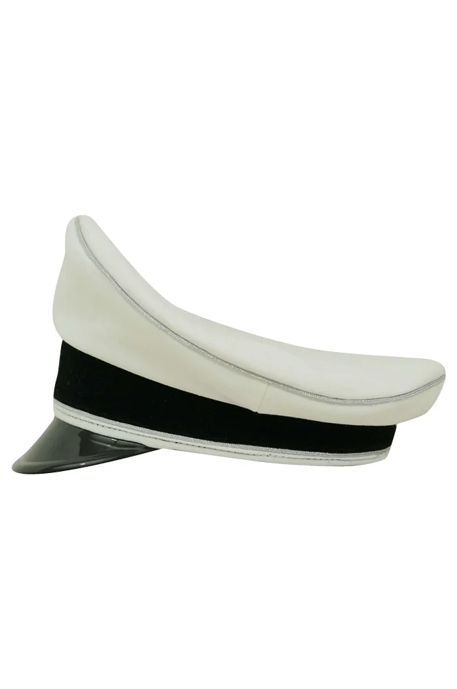   Elite Allgemeine General Officer White Cotton Visor Cap German-Uniform
