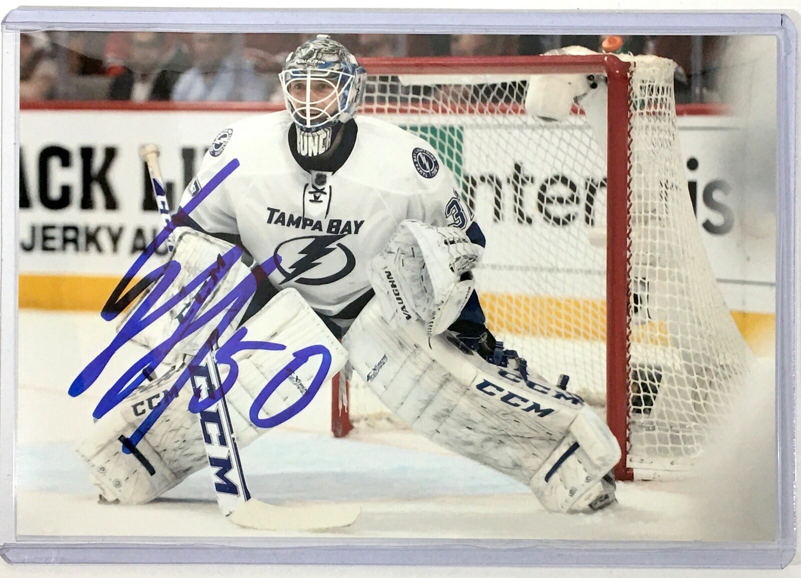 Kristers Gudlevskis Signed 4x6 Photo Poster painting Tampa Bay Lightning Auto Autograph