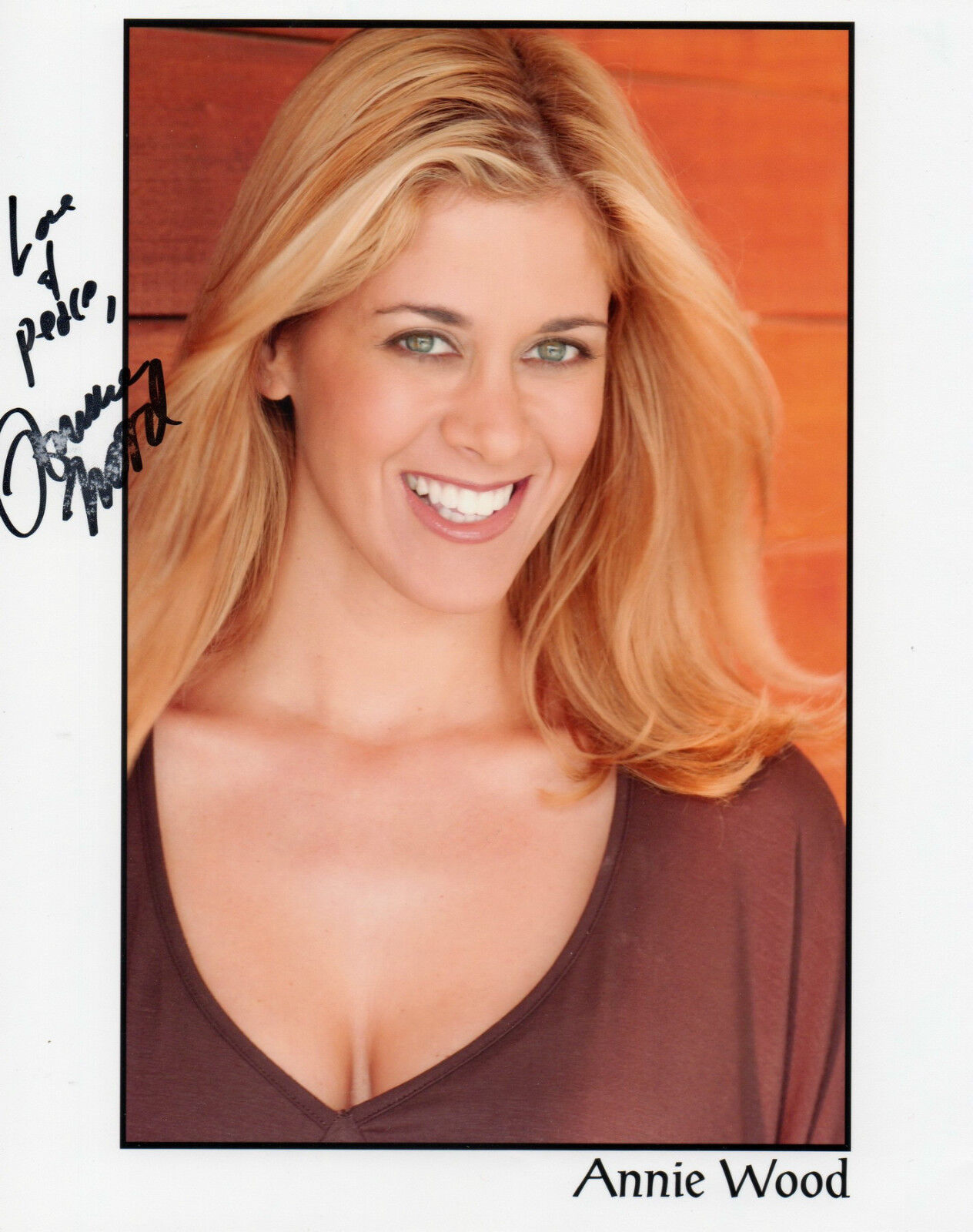 ANNIE WOOD AUTOGRAPHED Photo Poster painting JOEY BECKER ER