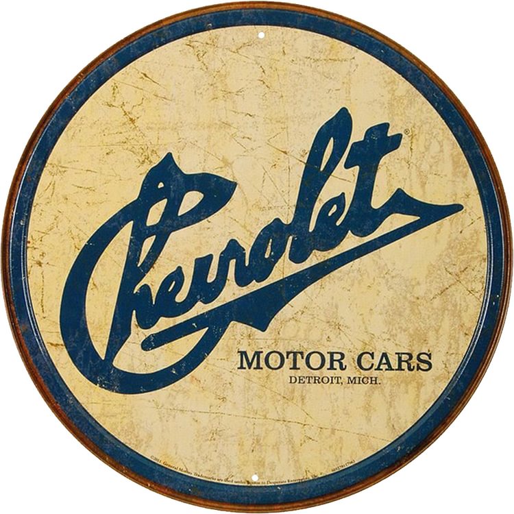 30*30cm - Motor Car - Round Tin Signs/Wooden Signs