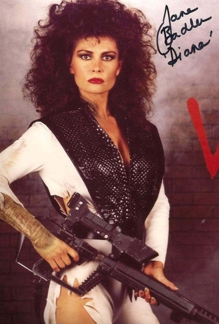 Jane Badler ACTRESS and SINGER autograph, In-Person signed Photo Poster painting