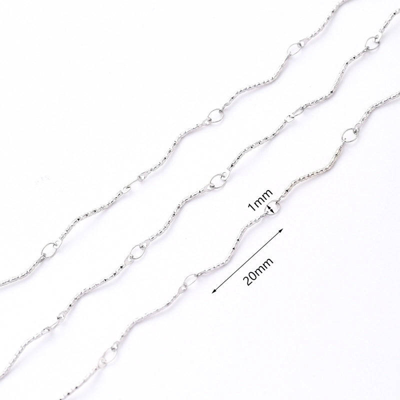 1m/Package 304 Stainless Steel Gold Plated Solid Color Polished Chain