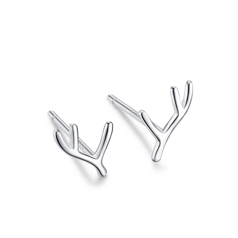 1 Pair 925 Sterling Silver Star Heart Shape Ear Studs