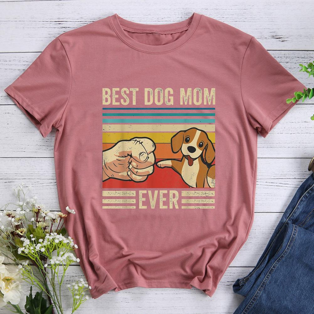 Vintage est Dog Mom Ever T-Shirt Tee -010997-Guru-buzz