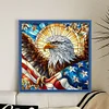 Glass Painting Eagle-11CT Stamped Cross Stitch 45*45cm/17.72*17.72in tapestrymarket