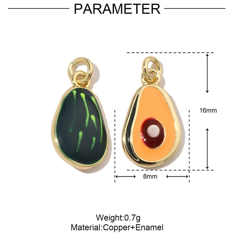 3 PCS/Package 13*16mm 15*9mm 8 * 17mm Copper Cherry Fruit Banana Pendant Jewelry Accessories