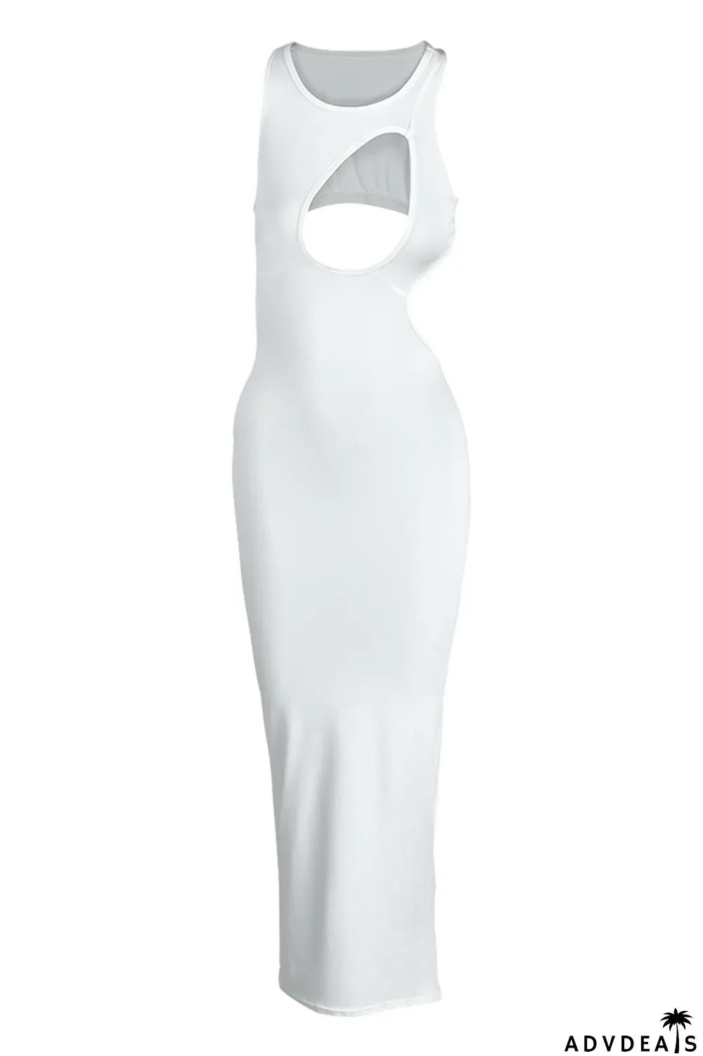 Fruit Green Sexy Solid Bandage O Neck Pencil Skirt Dresses