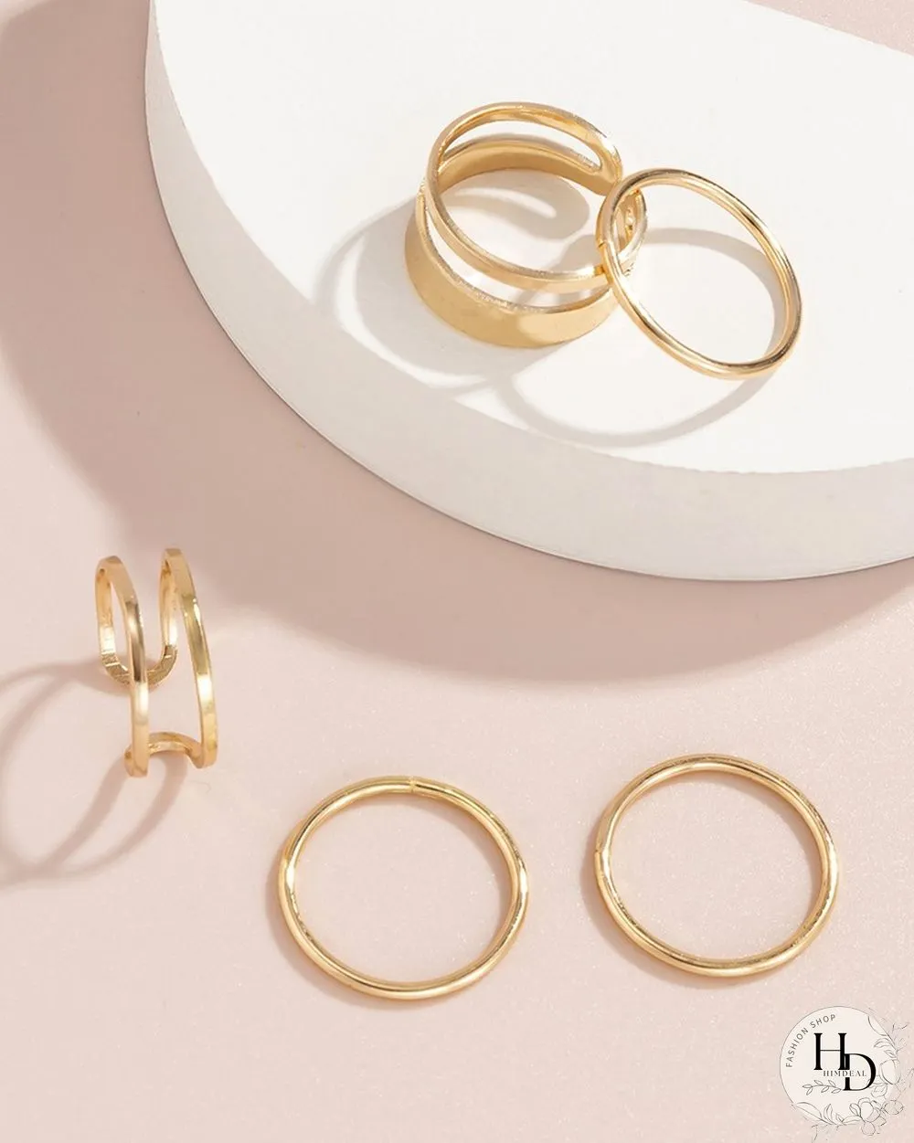 5PCS Minimalism Adjustable Rings Set
