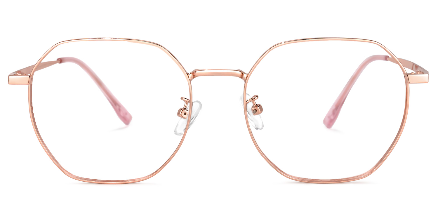Lilly Rosa-Gold Geometrisch Brille Rosa-Gold