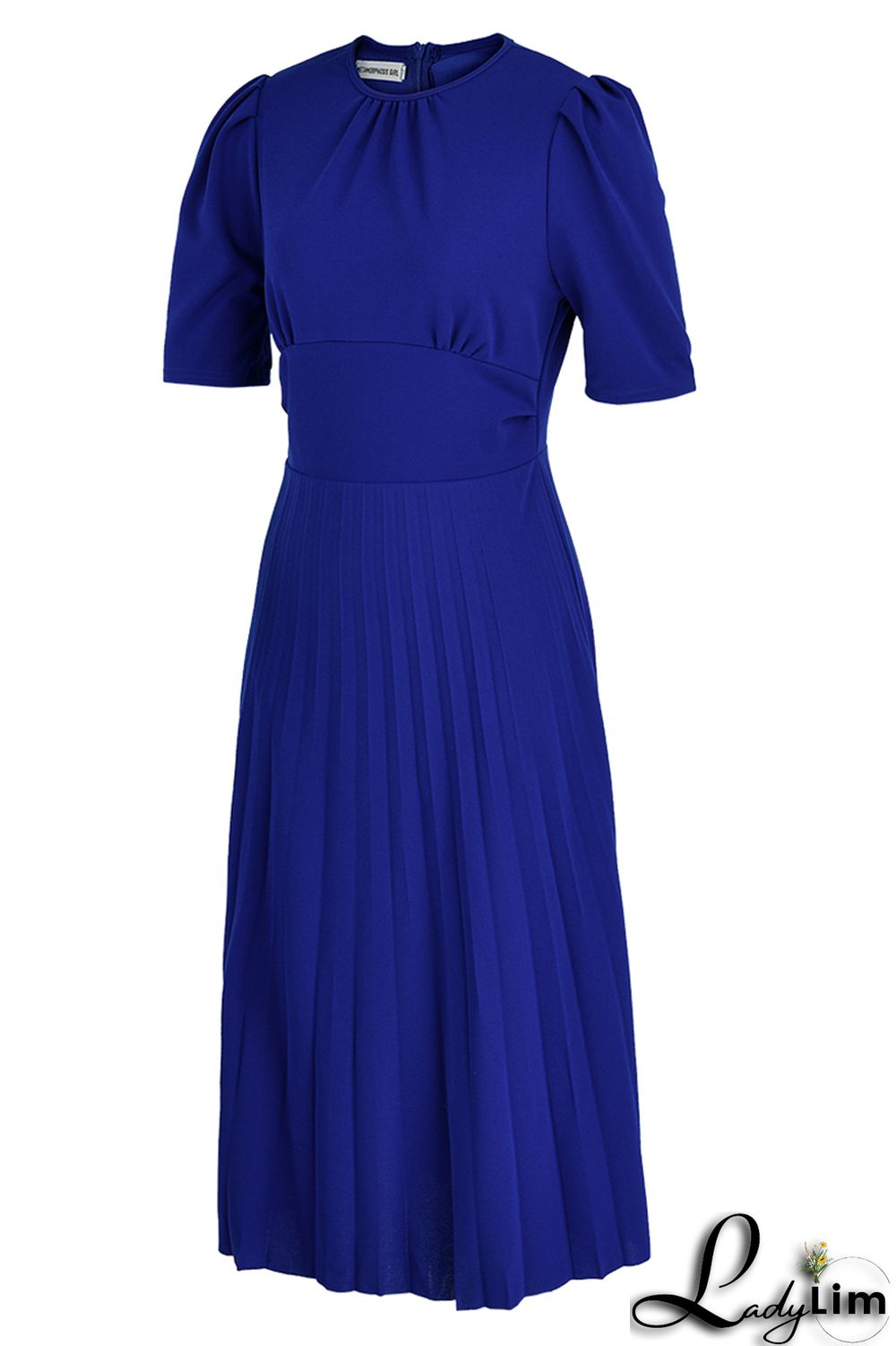 Red Fashion Casual Solid Patchwork O Neck Short Sleeve Dress