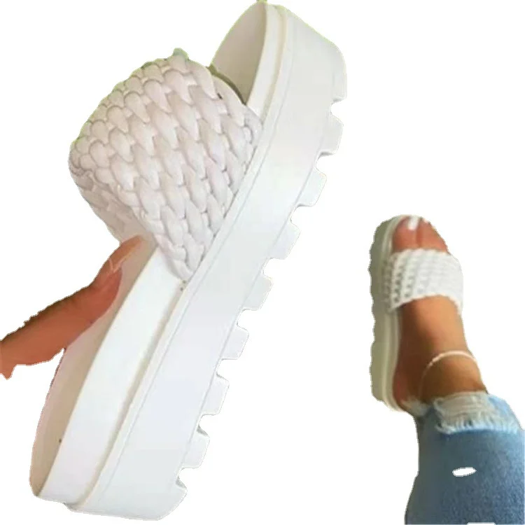 Yyvonne Cake Slippers Women's 2025 Spring And Summer New Thick-Bottomed Flat Sandals Wish Ladies Shoes