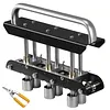 [US Local Warehouse] 3-Station Edge Roller Bender 0-90 Bending Angle Hand Sheet Metal Bender with Aluminum Alloy Handle Metal Bending Tool for Making 1/2 to 5 in 13 to 130mm Bends (Black)