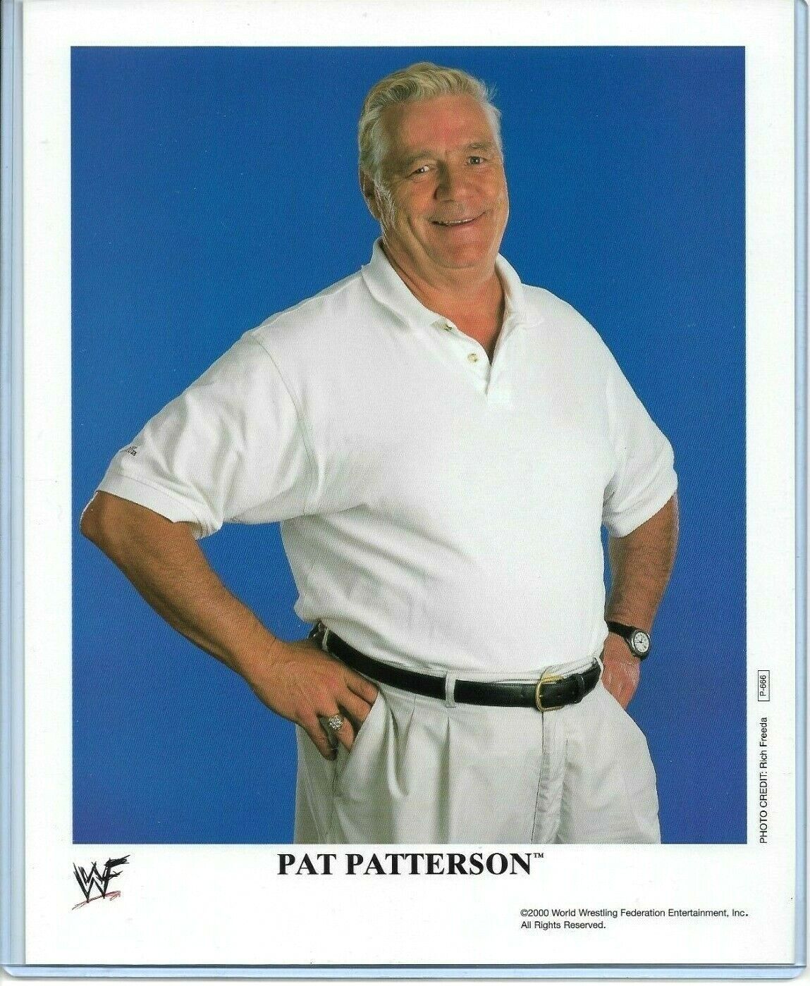 WWE PAT PATTERSON P-666 OFFICIAL LICENSED AUTHENTIC ORIGINAL 8X10 PROMO Photo Poster painting