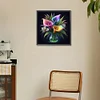 Glow-In-The-Dark Blumen - Rundbohrer Diamond Painting - 30*30cm