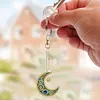 16pcs Stars and Moon Double-Sided DIY Diamond Painting Keychain Kit