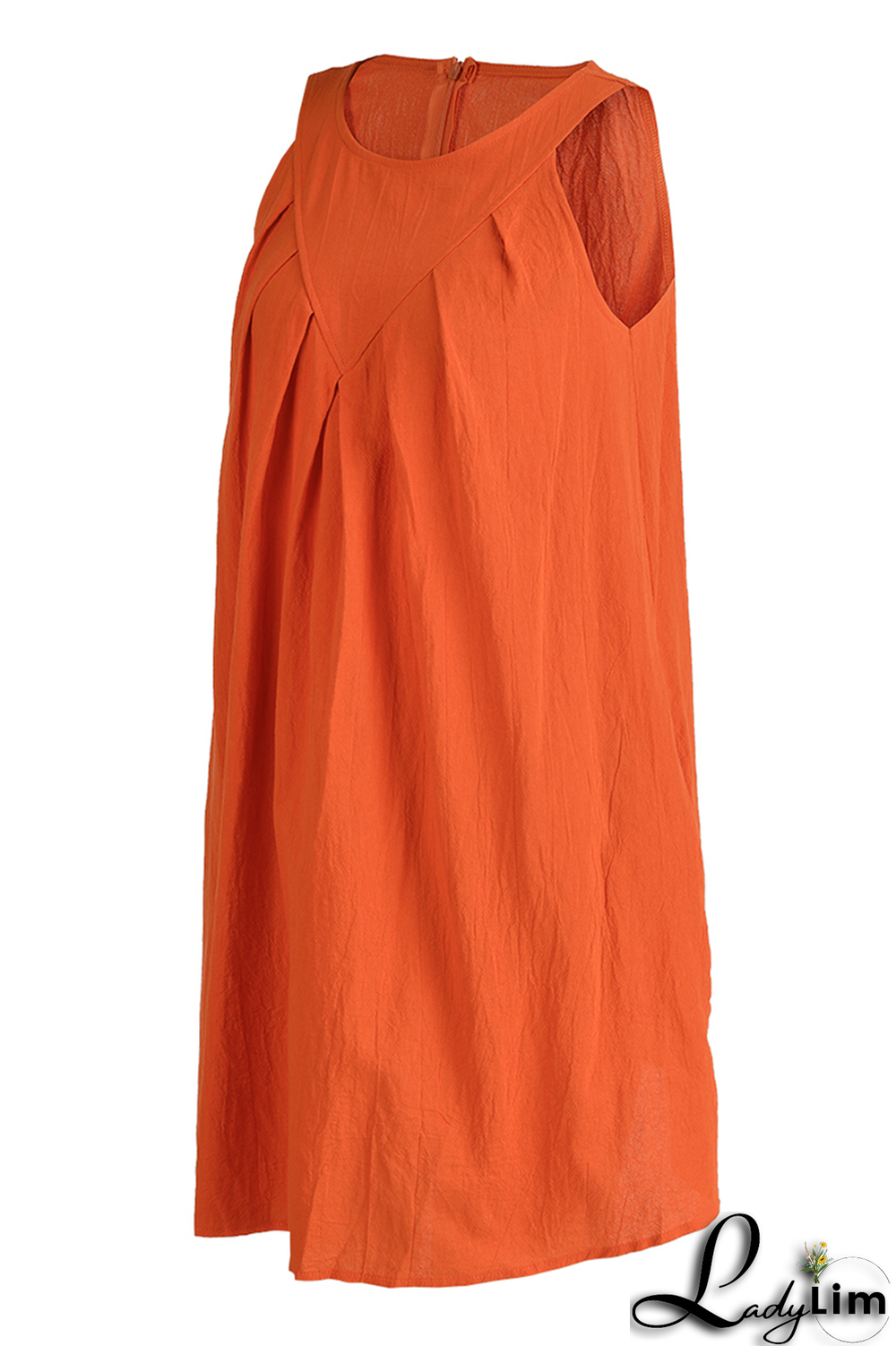 Yellow Casual Solid Patchwork O Neck Straight Dresses