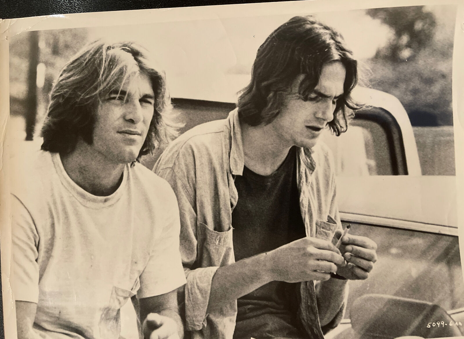 Orig'l Promotional Promo Photo Poster painting James Taylor & Dennis Wilson in Two-Lane Blacktop