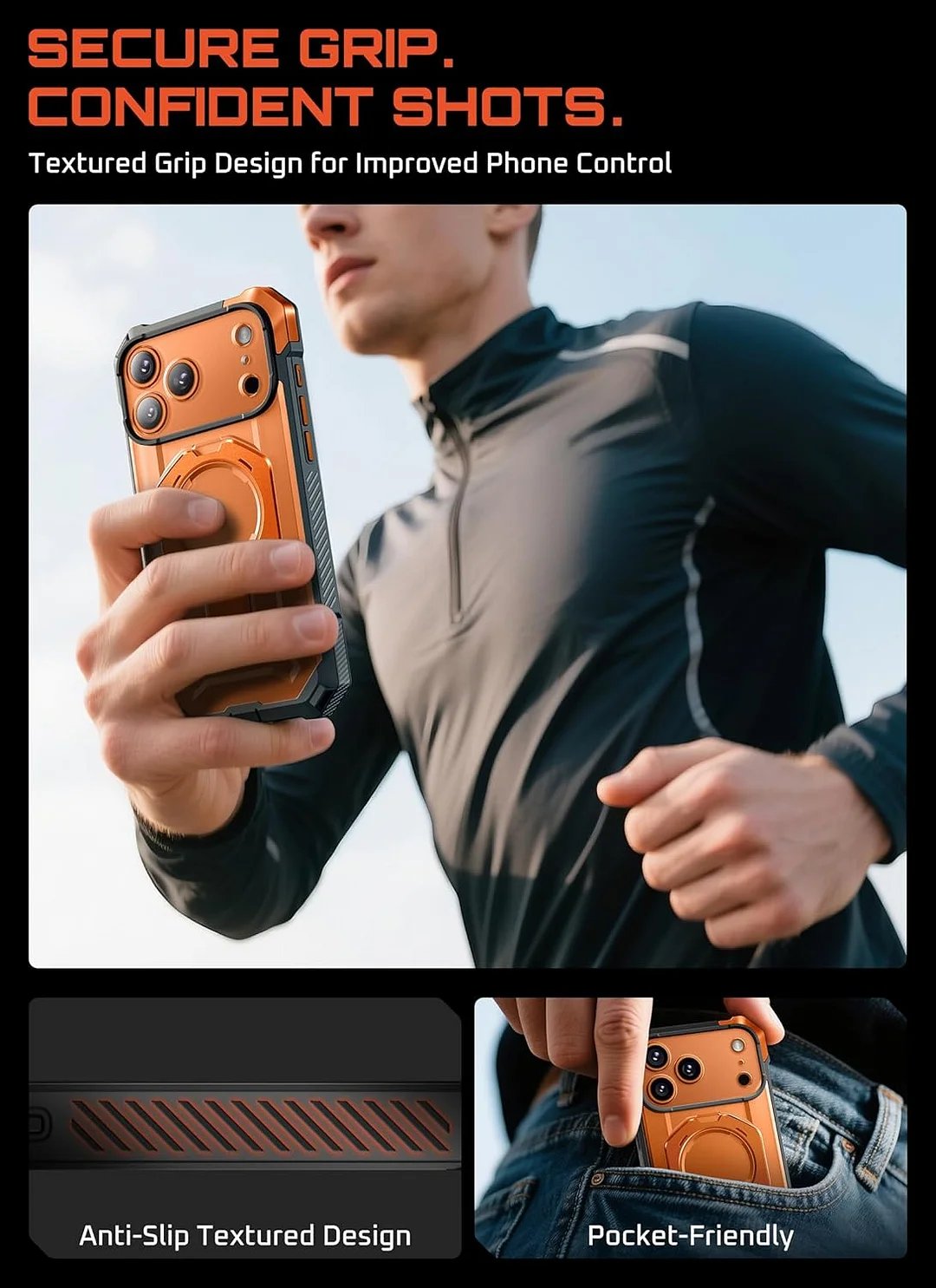 Compatible with iPhone 17 Pro Max Case with Kickstand (Unicorn Beetle Grip), [Camera Control Cover] [MagSafe Compatible] [Military-Grade Drop Protection] Heavy Duty Magnetic Phone Case