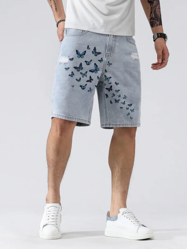 Men's Fashion Casual Sports Shorts Jeans
