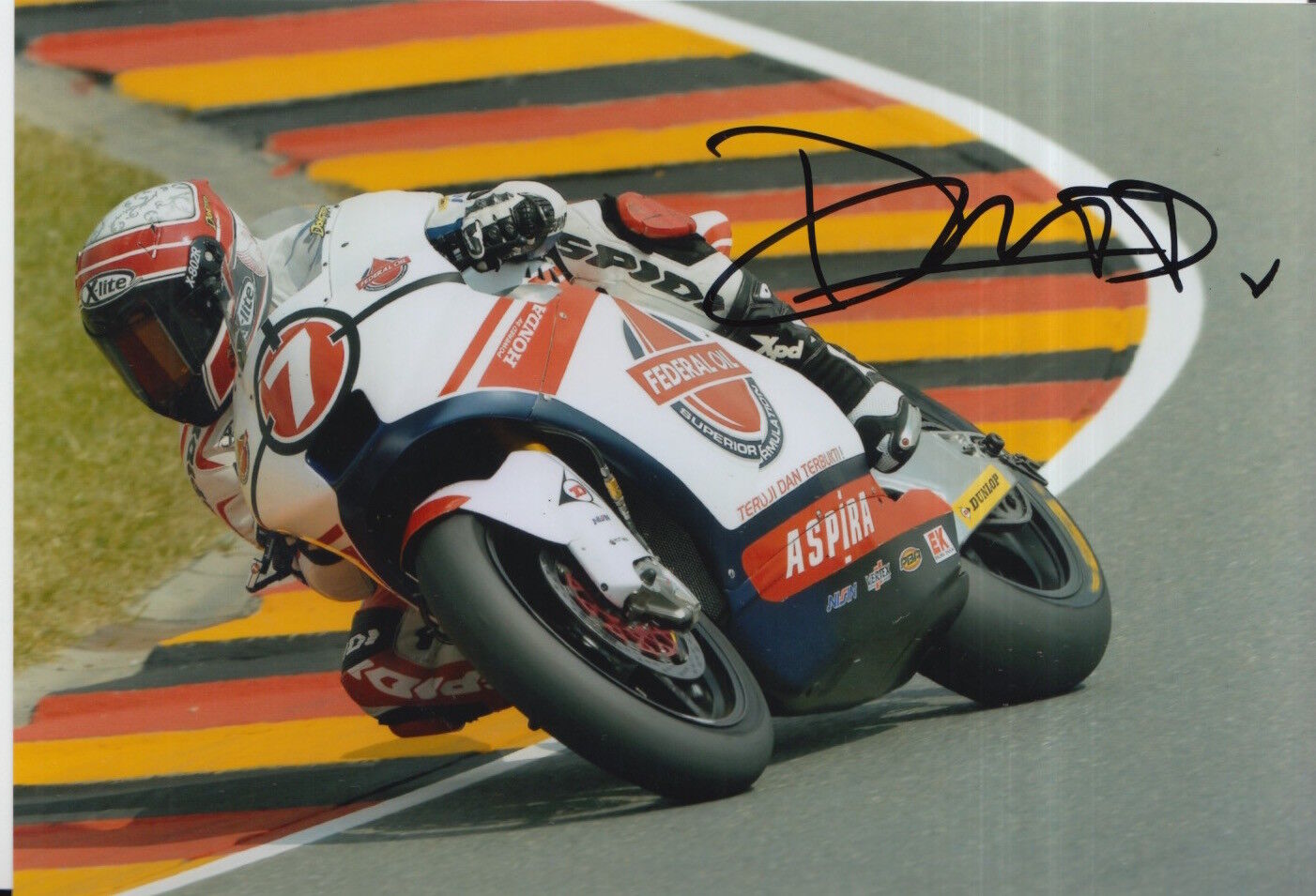 Doni Tata Pradita Hand Signed 7x5 Photo Poster painting Federal Oil Gresini Moto2 MotoGP 2.