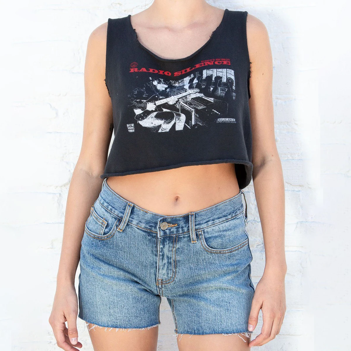 Wicketwarriorss Vintage Classic Rock Graphic Tank Top Women 2024 Summer Cropped Cotton Ribbed Tee Vests Femme Casual Streetwear Y2k Tops Chic