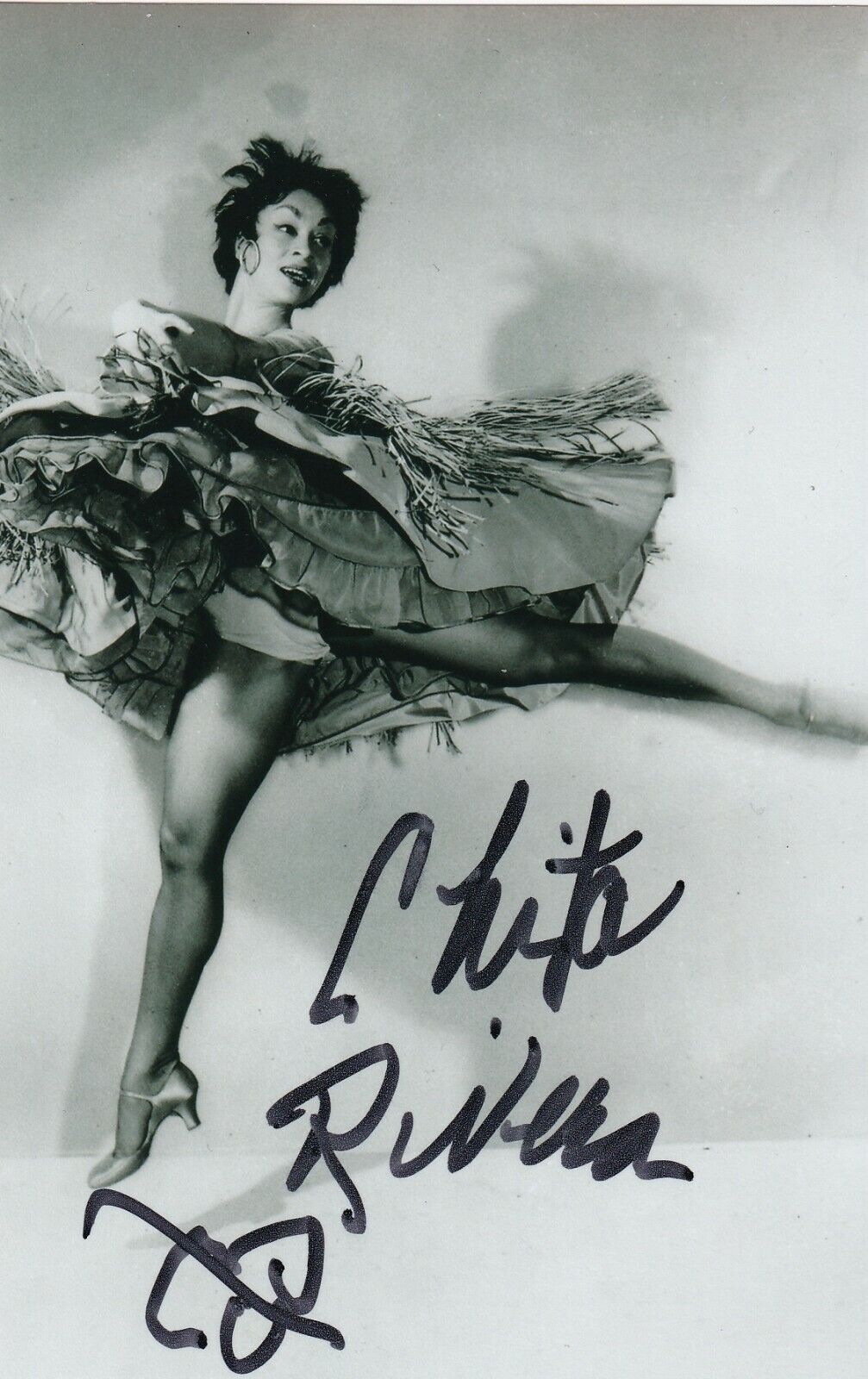 Chita Rivera REAL SIGNED 4x6 Photo Poster painting #1 COA Autographed Broadway West Side Story