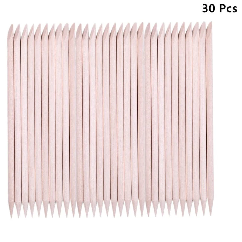 100pcs/set 50pcs/set Women Lady Double End Nail Art Wood Stick Cuticle Pusher Remover Pedicure Professional Nail Art Tool Set-Nail Inspo