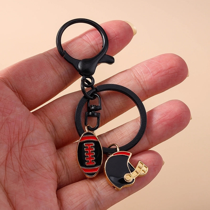 Casual Cute Hip-Hop Helmet Rugby Alloy Keychain