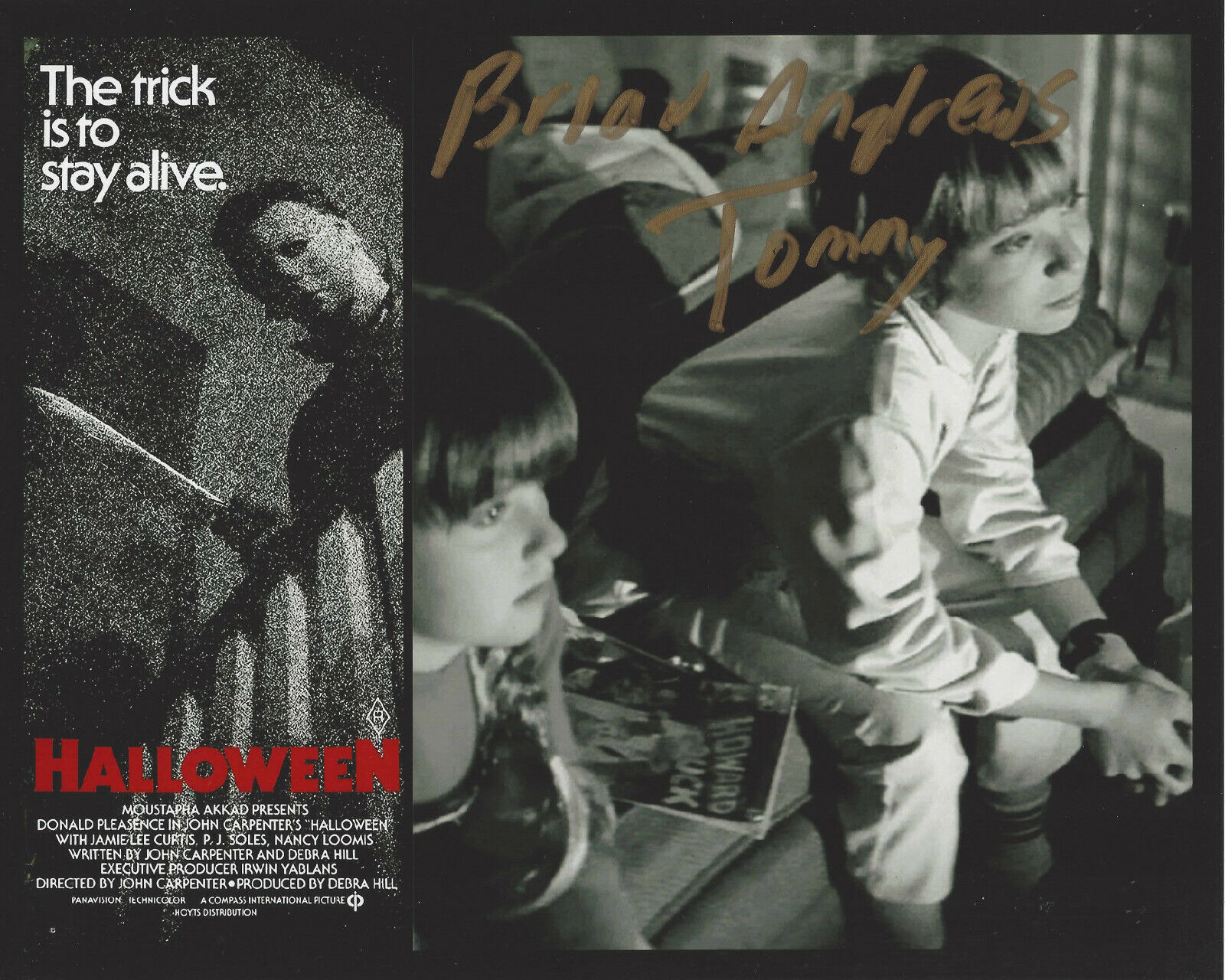 BRIAN ANDREWS SIGNED 'HALLOWEEN' TOMMY DOYLE 8x10 MOVIE Photo Poster painting D w/COA PROOF