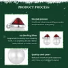 Christmas Hat Pearl Stud Earrings 925 Sterling Silver 