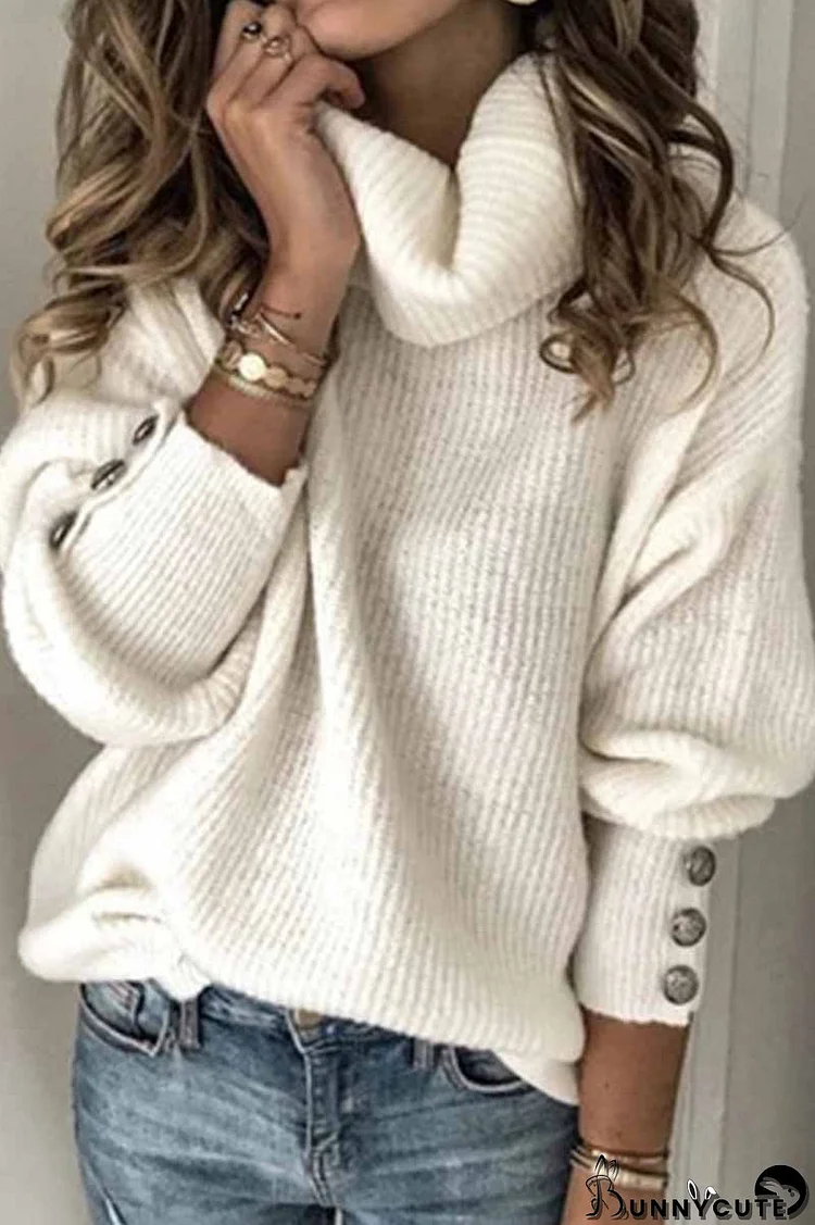 Turtleneck Knitted Sweater(4 Colors)