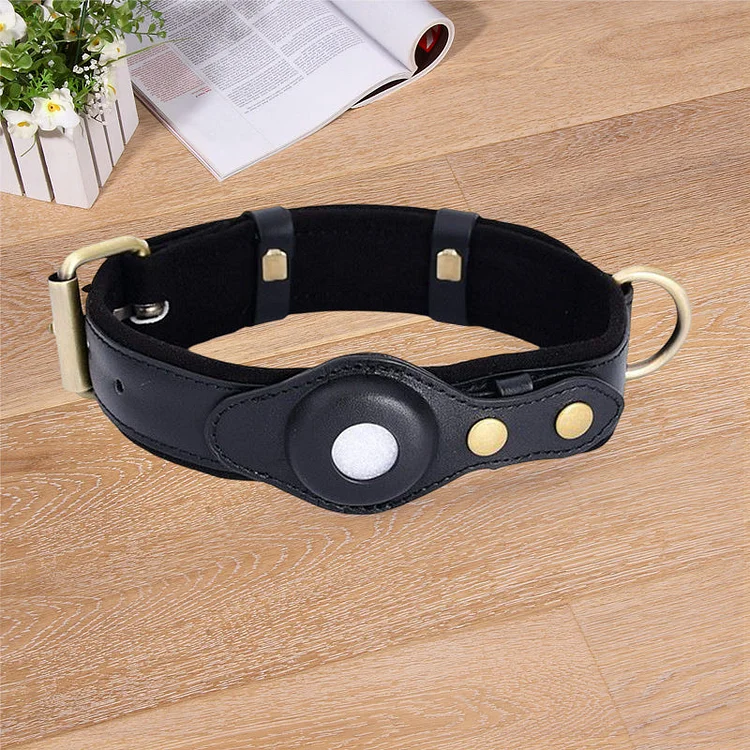 Leather Airtag Collar | 168DEAL