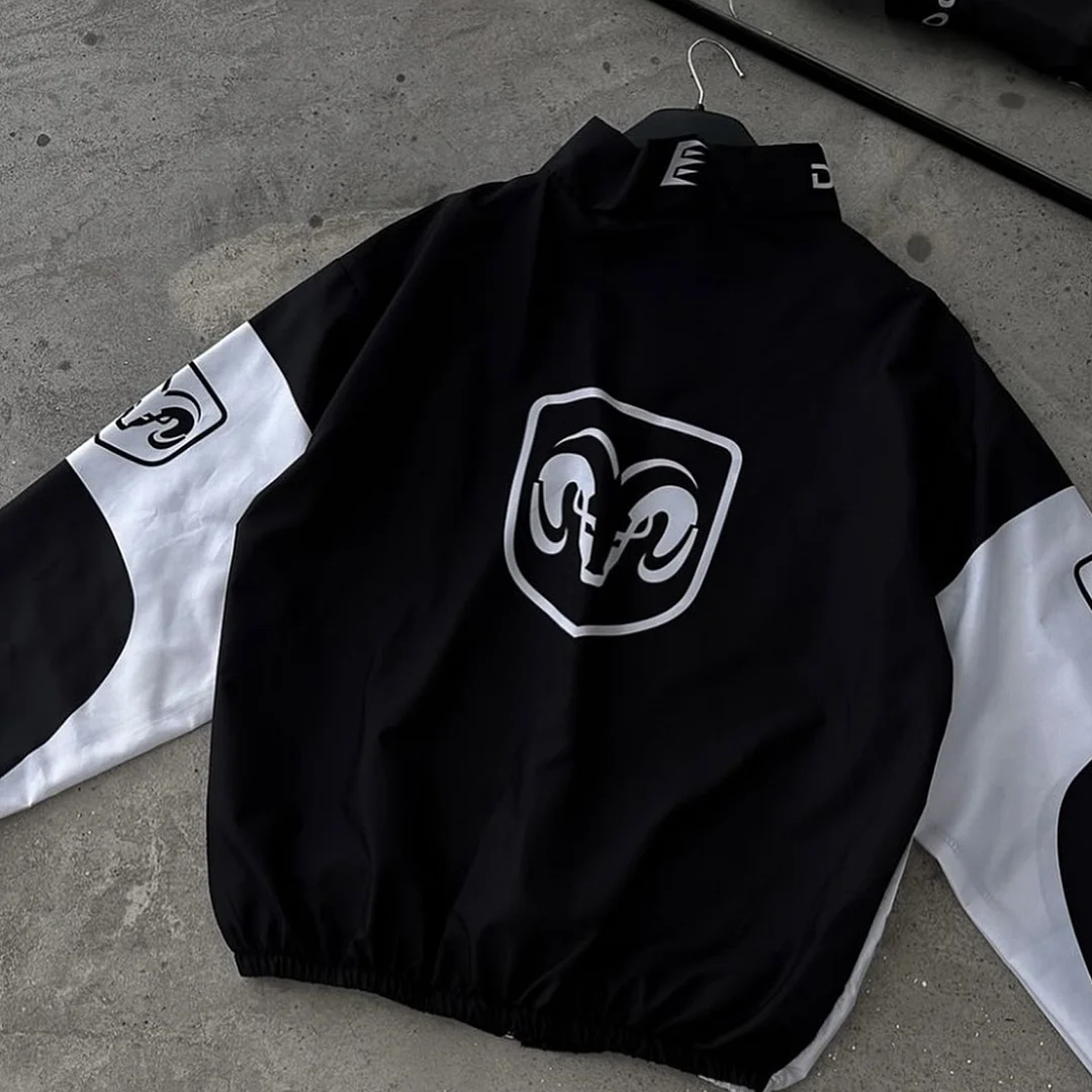 Unisex Classic Team Logo Retro Racing Jacket