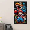 (Grande Taille) Mario-Peinture diamant ronde compl&egrave;te-40*70cm