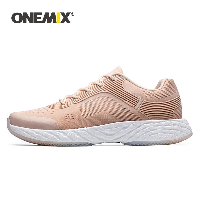 ONEMIX Men Sneakers White Shoe 2020New Fashion Ultralight Breathable Tennis Shoes Men Trainers Outdoor Running Sports Footwear
