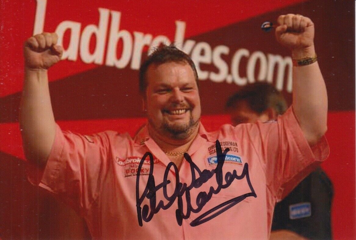 PETER MANLEY HAND SIGNED 6X4 Photo Poster painting DARTS AUTOGRAPH 7