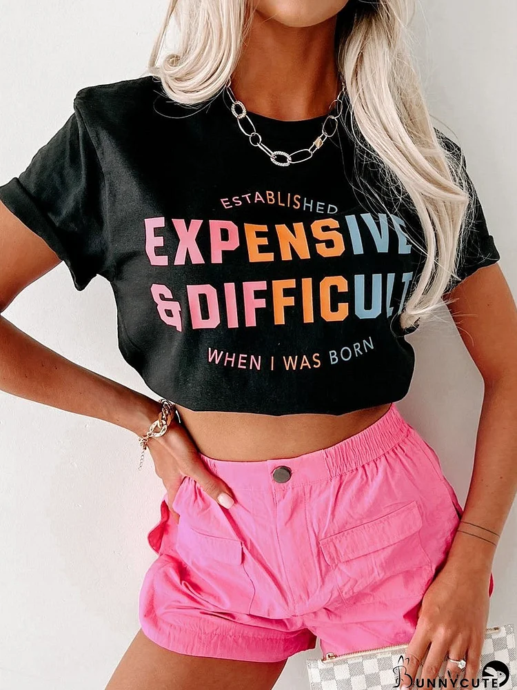 Luxurious and Challenging Black Graphic Tee