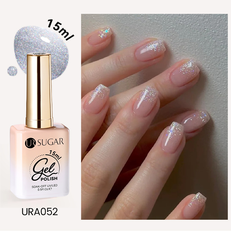 Needmkt UR SUGAR 15ml Champagne Water Light Cat Magnetic Gel Nail Polish Vernis Semi Permanent Soak Off Crystal Gel Polish For Nails