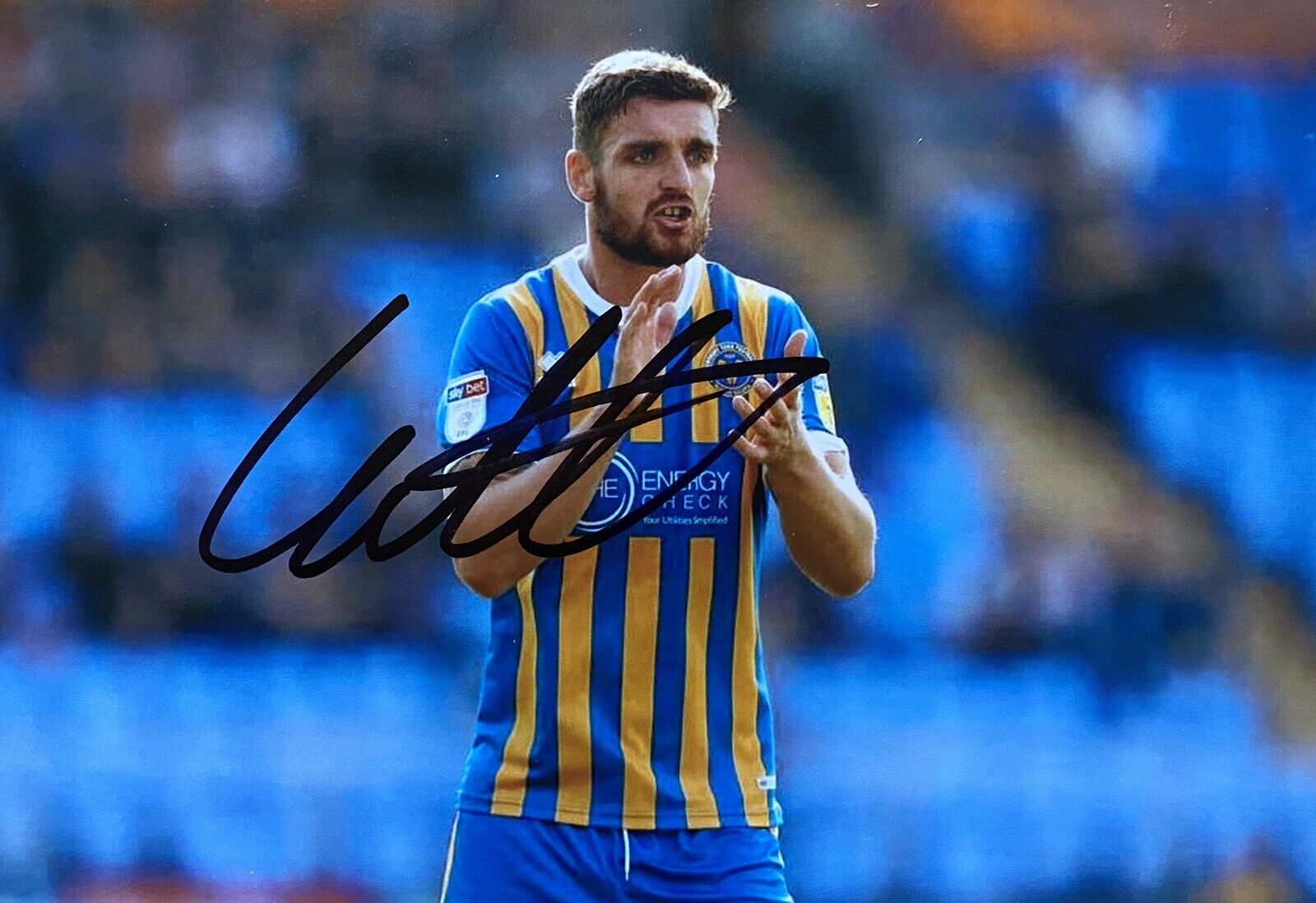 Luke Waterfall Genuine Hand Signed Shrewsbury Town 6X4 Photo Poster painting