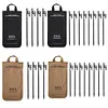 4/8 Pack Forged Steel Tent Pegs with Storage Bag Forged Steel Stakes for Camping